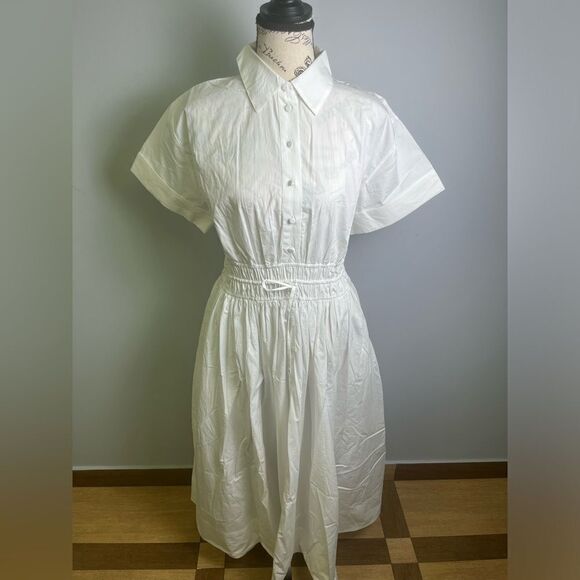 J.Crew Elena shirtdress in cotton poplin NWT Size 4 - Picture 2 of 13